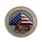 billiga U.S. 250-årsjubileum-Amerikanskt minnesdagsmynt, patriotiska samlarmynt med flagga, soldat &amp;kyrkogårdsdesign, frihetshyllningsutmaningsmynt, hållbar metall för visning