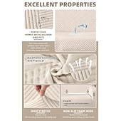 voordelige Bankhoes-Waterbestendige, elastische bankhoes, jacquard hoes, antislip, wasbaar, meubelbeschermer, huisdiervriendelijk, voor de woonkamer.