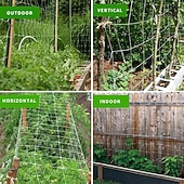 cheap Garden &amp; Urban Farming-Garden Climbing Net Trellis Netting Heavy-Duty Plant Support Stand for Flowers Vegetable Vine Orchard Gardening Tools