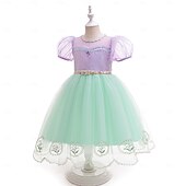 tanie Stroje dla dziewcząt-Syrena Księżniczka Sukienka Kostium Cosplay Stroje Film Moda Śłodkie Tutu for Dla dziewczynek Dzieci Halloween Bal maskowy Codzienny Impreza Święto