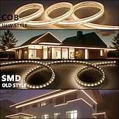 tanie Wtyczki świetlne-Taśma LED COB AC220V CCT z regulacją barwy 3000K-6000K, wodoodporna, IP65, przełącznik, sterowanie, zmiana koloru, taśma świetlna LED, 480 diod LED/m, bez kropek, do sypialni, kuchni, wystroju wnętrz