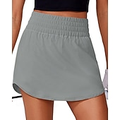 levne Dámské sukně a šortky-Dámské Jednobarevné Ležérní sukně Tenisové sukně s šortkami Sportovní sukně Bez rukávů Kapsy Vysoký pas Elastický Ter Emen Prodyšné Tenis Golf Pickleball Sukně Nedostatek Černá Bílá Modrá Oblečení na