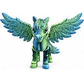 preiswerte Statuen-Große, 3D-gedruckte, bewegliche Pegasus-Figur, realistisches geflügeltes Pferdemodell, Sammlerstück einer Fantasiegestalt, Schreibtischdekoration für Zuhause oder Büro, Geschenkidee, Skulptur eines