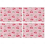 Χαμηλού Κόστους Placemats &amp; Coasters &amp; Trivets-Σουπλά από πολυεστέρα με μοτίβο πεταλούδας και κόμπο, πλενόμενο αντιολισθητικό τραπεζομάντιλο για τραπεζαρία, ανθεκτικό κάλυμμα τραπεζιού κουζίνας ανθεκτικό στη θερμότητα, μοντέρνα διακόσμηση σπιτιού,