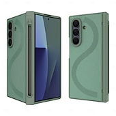Χαμηλού Κόστους Samsung Θήκη-Phone Case For Samsung Galaxy Z Fold 7 Z Fold 6 Back Cover with Screen Protector with S Pen PU Leather