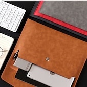 cheap Card Holders &amp; Cases-2 Pack Slim Laptop Sleeve, Professional PU Leather Envelope Cover for 13-13.3 Inch MacBook Air, iPad Pro, Waterproof Scratch-Resistant Notebook Case, Elegant Computer Portfolio Bag