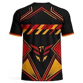 cheap Running Tee &amp; Tank Tops-Germany Style Men's Soccer Jersey Geometric Athletic Summer Short Sleeve T-Shirt UPF 50 Quick Dry Breathable mesh fabric 2026 Soccer Fan Tee Tournament Football Gym Running Sports Yellow Black