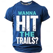  T-shirt graphique rétro à imprimé lettres pour homme, coupe classique, idéal pour la randonnée, les sports de plein air et les vêtements décontractés. Tailles : S, M, L, XL, XXL, XXXL.