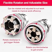 זול מפתח ברגים &amp; סטים-סט כלי מפתח ברגים אוניברסלי מתכוונן, שקע תחזוקה אוניברסלי רב תכליתי 10 מ"מ-19 מ"מ עבור מחגר בעל הנעה 3/8 אינץ', מפתח מומנט &amp;מקדחה חשמלית 2 סטים