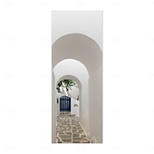voordelige Muurstickers-Verwijderbare zelfklevende pvc-deursticker, decoratieve sticker voor muur en deur. &amp;Glazen sticker voor slaapkamer, woonkamer, badkamer, kamer – 30,3 x 78,7 inch