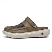 זול כפכפים לגברים-נעלי רשת לגברים, נעלי קיץ נושמות ונוחות ללבישה יומיומית, חופשה והליכה קלה