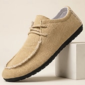 abordables Chaussures Décontractées à Lacets-Mocassins beiges en maille pour homme, à lacets, légers, respirants et confortables, parfaits pour la marche au quotidien, les voyages, la conduite, les tenues de week-end, les loisirs en plein air et un style décontracté chic.