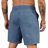 voordelige Casual korte broek-Voor heren Korte broek Casual korte broek Atletische korte broek Zak Elastische taille Effen Comfort Sneldrogend Knielengte Buiten Vakantie Modieus Streetwear blauw Zwart Inelastisch