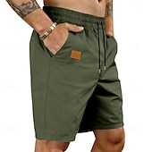voordelige Casual korte broek-Voor heren Korte broek Casual korte broek Atletische korte broek Zak Elastische taille Effen Comfort Sneldrogend Knielengte Buiten Vakantie Modieus Streetwear blauw Zwart Inelastisch