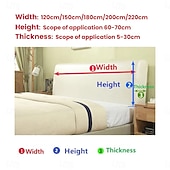 baratos Acessórios de cama-Capa de cabeceira espessa em jacquard com cobertura total e à prova de poeira. Protetor de cabeceira em jacquard espesso para cama.