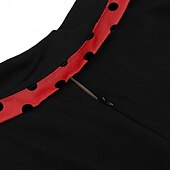 cheap Dresses-1950s Retro Vintage Rockabilly Midi Dress Swing Dress Flare Dress Short Sleeves With Belt Polka dots Fit &amp; Flare Swing Turndown Fancy Dress Women's Casual Dailywear Tea Party Adults' Dress Spring