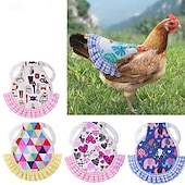 preiswerte Vorgarten-Gans-Outfits-Hühnersattel, Hühnerschürze mit elastischen Bändern zum Schutz der Rückenfedern, Federschutzjacke für Geflügel während der Mauser und Paarung, niedliche Rüschenweste für Hühner, verschiedene Muster