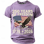  4. Juli 2026 250. Herren Lustig T Shirt Kurzarm T-Shirt 3D-Druck Rundhalsausschnitt Hemd Mode Designer Einfach Lässig Täglich Party Wasserblau Sommer Frühling Bekleidung S M L XL XXL XXXL