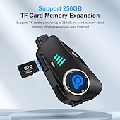 olcso Motorkerékpár- és terepjáró-kiegészítők-q28 motoros sisakkamera, 1080p HD vezeték nélküli akciókamera 50 órás akkumulátor-üzemidővel, 120°-os széles látószögű, 360°-ban forgatható, IP66 vízálló sisakra szerelhető videokamera motorozáshoz és