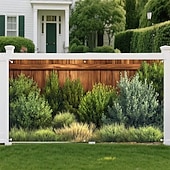 cheap Garage &amp; Door Banners-Garage Door Cover Large Hanging Backdrop Garden Vintage 3D Party Outdoor Shooting Backgrounds Front Door Home Decor