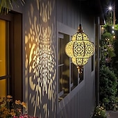 halpa Pathway Lights &amp; Lanterns-Marokkolaistyylinen aurinkolyhty, vedenpitävä ulkokäyttöön tarkoitettu riippuvalaisin, metallinen led-puutarhavalo terassille, sisäpihalle, kuistille &amp;takapihan sisustus