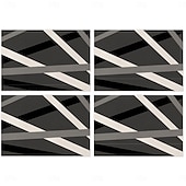 billige Placemats &amp; Coasters &amp; Trivets-retro svart-hvitt geometrisk bordløper, 100 % polyestervevd rektangulær borddekorasjon, minimalistisk abstrakt mønsterdesign, maskinvaskbar, varmebestandig