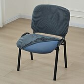 abordables Housse de fauteuil de bureau-Housse extensible et fendue pour chaise de conférence, protection pour coussin d'assise et dossier de bureau, motif floral arqué, housse antidérapante pour toutes les saisons