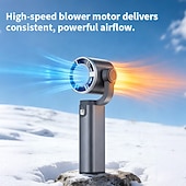 cheap Handheld Fans-Handheld Fan, Portable Mini Cooling Fan with 3S Rapid Cooling Technology, Ice-Cold Personal Fan USB Rechargeable, Foldable Small Fan for Hot Summer, Travel, Commuting, Outdoor Activities