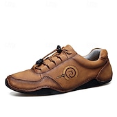 ieftine Pantofi casual cu șireturi-Pantofi sport casual verde închis pentru bărbați, cu șireturi, ușori și confortabili, încălțăminte elegantă și moale, casual, pentru purtare zilnică, călătorii, condus și timp liber de zi cu zi