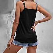 economico Serbatoio Semplice-Per donna Canotta Maglietta senza maniche Maglietta Tinta unica Moda Elegante Classico Senza Maniche Scollo a V Top Regolari Quotidiano Uscire Weekend Nero Bianco Vino Azzurro cielo Grigio Estate