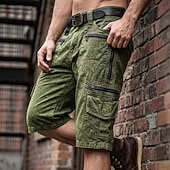 abordables Exterior-Hombre Pantalones tipo cargo Pantalón Corto Cargo Pantalón corto Pantalones cortos casuales Multi bolsillo Bolsillo con solapa Plano Comodidad Transpirable Medio corto Casual Exterior Vacaciones