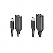cheap Cell Phone Cables-2 Pack USB C to USB 3.0 Adapter OTG Cable, 5Gbps Super Speed Type-C Male to USB-A Female Braided Converter Compatible with MacBook Pro, iPad Pro, Samsung Galaxy S26 S25 Pro Max, Flash Drive, Keyboard