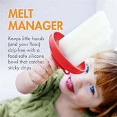 cheap Household Appliances-8 Pack Popsicle Drip Catcher for Kids, Silicone Ice Cream Holder for Cones and Sticks, Mess-Free Reusable Ice Pop Guard for Toddlers, No More Sticky Hands, Summer Treat Accessories