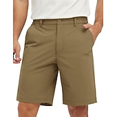 cheap Work Shorts-Men's Dress Shorts Business Casual Shorts Golf Shorts Pocket Elastic Waist Plain Waterproof Comfort Knee Length Outdoor Business Work Fashion Streetwear Black Navy Blue Inelastic