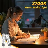 ieftine Becuri cu Halogen-Becuri mini candelabre cu halogen jde11 120v 75w/100w, bec t4 jd e11 (bec LED de schimb e11) bec halogen t4 alb cald 2700k, reglabil, pentru ventilator de tavan, candelabre, lămpi de masă, 4 buc.