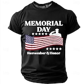 economico T-shirt Patriottici 250-Giorno della memoria Per uomo Gergo divertente Maglietta Manica Corta maglietta Stampa 3D Girocollo Camicia Moda Quotidiano Quotidiano Streetwear Rosso Azzurro cielo Estate Primavera Abbigliamento S