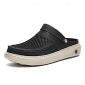 זול כפכפים לגברים-נעלי רשת לגברים, נעלי קיץ נושמות ונוחות ללבישה יומיומית, חופשה והליכה קלה