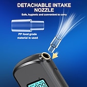 economico Sicurezza e protezione dell'auto-Etilometro digitale professionale portatile, tester di alcol ad alta precisione per uso personale, risultati accurati del tasso alcolemico con display LCD, 3 unità di misura %alcolemia g/l mg/l