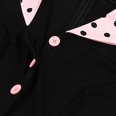cheap Dresses-1950s Retro Vintage Rockabilly Midi Dress Swing Dress Flare Dress Short Sleeves With Belt Polka dots Fit &amp; Flare Swing Turndown Fancy Dress Women's Casual Dailywear Tea Party Adults' Dress Spring