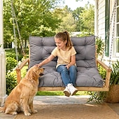 voordelige Tuinmeubelhoezen-Schommelkussens voor op de veranda, kussens voor op het terras, waterdichte kussens voor schommelstoelen voor 2-3 personen voor tuinmeubilair, dikke kussens voor schommelstoelen van 10 cm voor buiten, voor op het terras of in de tuin