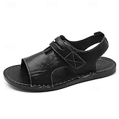 abordables Sandales décontractées-Sandales marron à bout ouvert et bride arrière pour homme, chaussures d'été décontractées et confortables, légères et idéales pour les vacances à la plage, les voyages, les séjours en station balnéaire et les loisirs quotidiens.