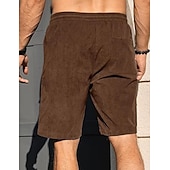 economico Pantaloncini casual-Per uomo Shorts Shorts da Spiaggia Pantaloncini casual Pantaloncini di velluto a coste Tasca Elastico in vita Semplice Comodità Traspirante Lunghezza al ginocchio All'aperto Spiaggia Vacanza Vacanza