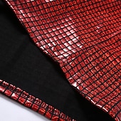ieftine Topuri-Retro / vintage Discotecă Anii 1980 Tricou Tricou POLO Mâneci scurte Disc Metalic strălucitor Metalic cadrilat Costume de fancy Bărbați Carnaval Petrecere Măr Adulți Cămașă Primavara vara