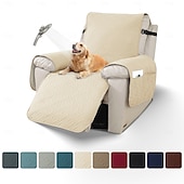 billige Reclinerdeksel-Vanntett sofatrekk for kjæledyr, lenestoltrekk til kjæledyr, sklisikkert sofatrekk, slitesterkt, vaskbart møbeltrekk for hunder og katter, alle årstider