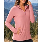 baratos Casacos impermeáveis-Mulheres Jaqueta Corta-Vento Jaqueta Softshell Jaqueta de Trilha Ao ar livre Proteção Solar Secagem Rápida Leve Respirável Roupas de caminhada Roupas de caminhada Verão Primavera Jaqueta Alpinismo