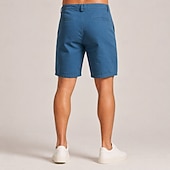 voordelige werk shorts-Voor heren Korte broek Werkshorts Acid Wash Shorts Zak Puur Effen Effen kleur Comfort Boven de knie Casual Buiten Kantoor Modieus Streetwear blauw Inelastisch