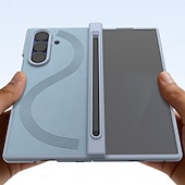 Χαμηλού Κόστους Samsung Θήκη-Phone Case For Samsung Galaxy Z Fold 7 Z Fold 6 Back Cover with Screen Protector with S Pen PU Leather