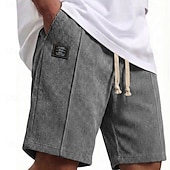 abordables Bermudas estilo casual-Hombre Pantalón corto Pantalones cortos de verano Pantalones cortos casuales Pantalones cortos de pana Bolsillo Cintura elástica Plano Comodidad Transpirable Longitud de la rodilla Exterior Playa