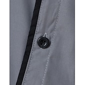 voordelige Overhemden met knopen voor heren-Voor heren Overhemd Button-down overhemd Lapwerk Casual Dagelijks Zwart Wit Rood Marineblauw Lange mouw Strijkijzer Zomer Lente Kleding Zak