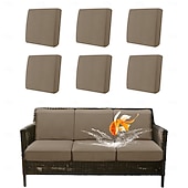 Недорогие Чехол для дивана-100% водонепроницаемые, не проливающиеся чехлы для уличных подушек, чехлы для диванов, эластичные чехлы для подушек садовых кресел, сменные чехлы для сидений, однотонные.